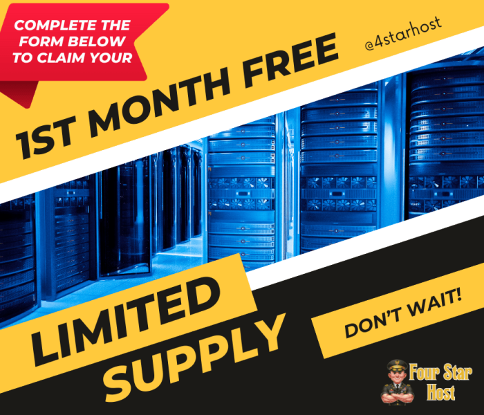 claim your 1st mo free - hot deals